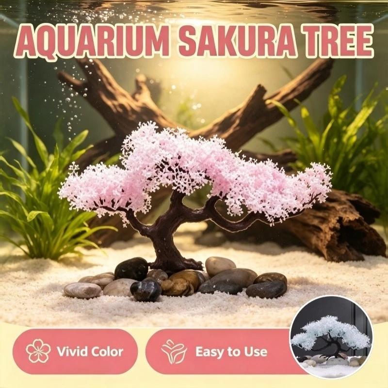 [Artificial White Bonsai Tree  - Betta Fish Tank ulasan dan harga