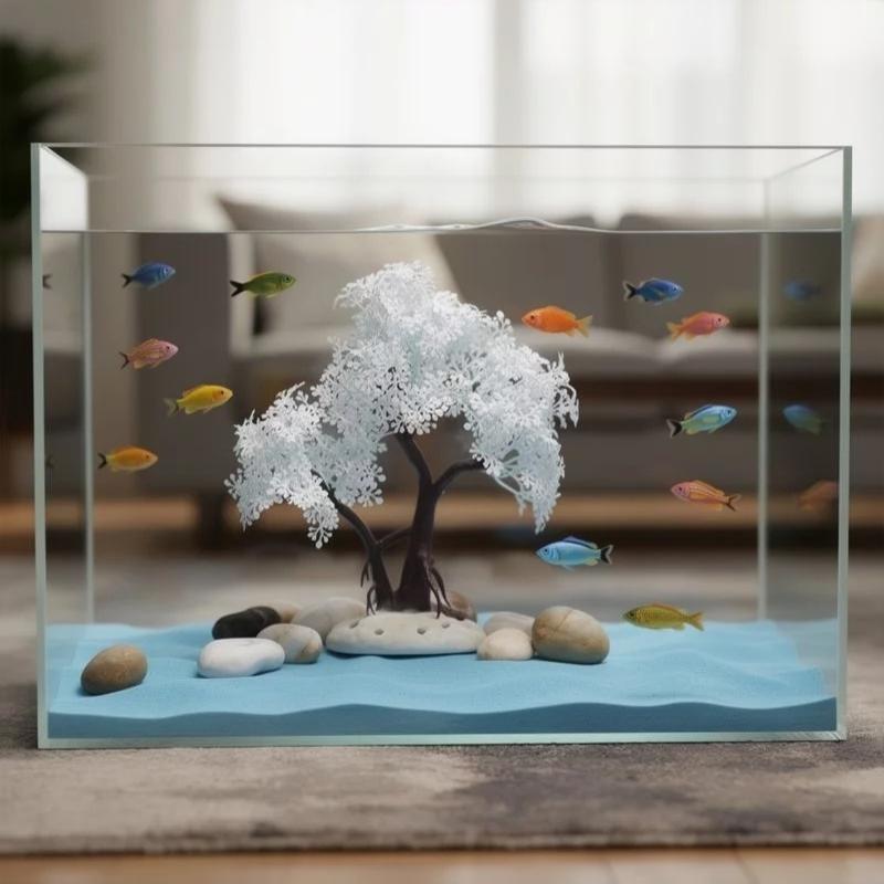 [Artificial White Bonsai Tree  - Betta Fish Tank ulasan dan harga