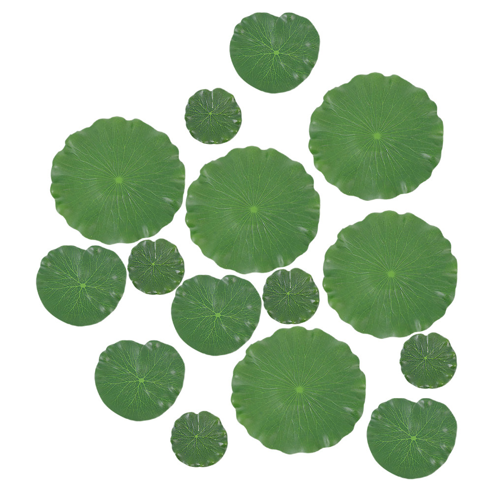15Pcs Lifelike Lily Pads for A - Aquarium Decor ulasan dan harga