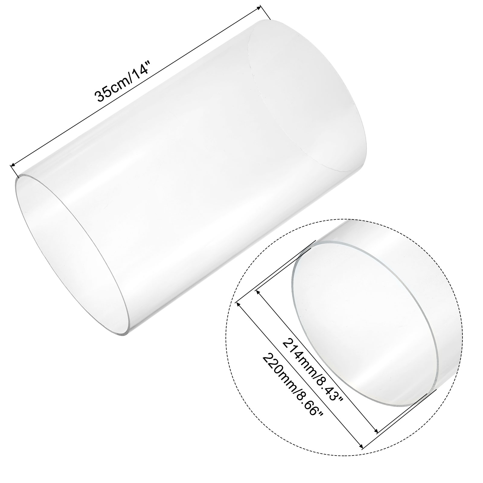 350mm Transparent Acrylic Aqua - Aquarium Light ulasan dan harga