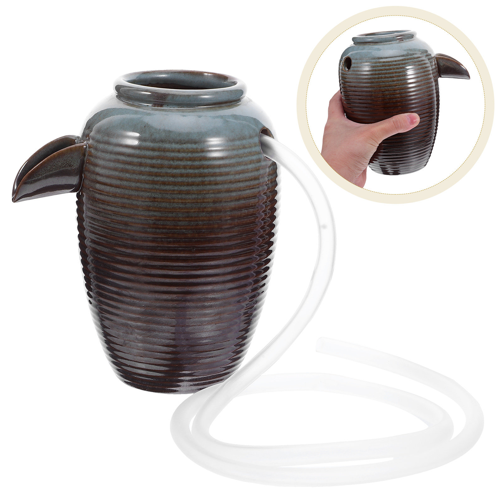 No Pump Ceramic Jar Fish Tank  - Aquarium Fish Tank ulasan dan harga