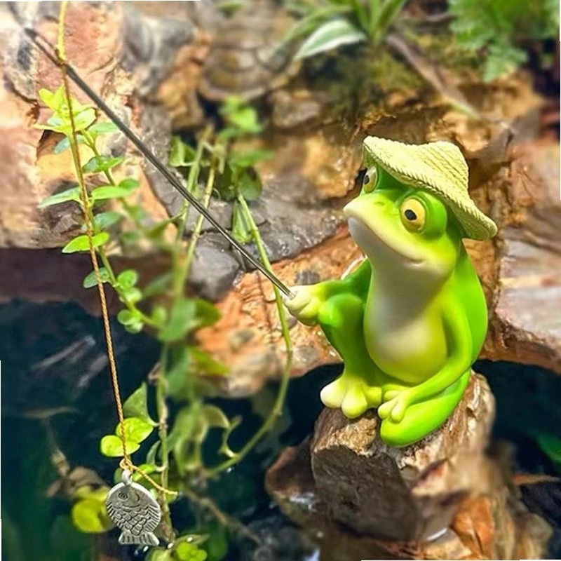 Creative Umbrella Frog Garden  - Aquarium Decor ulasan dan harga