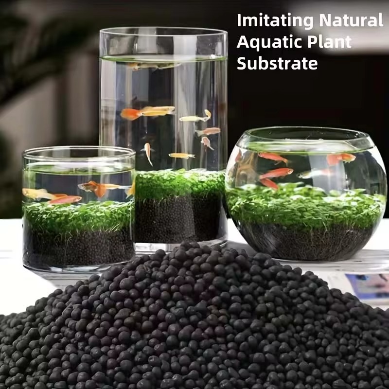Black Aquarium Substrate Soil  - Fish Tank Gravel ulasan dan harga
