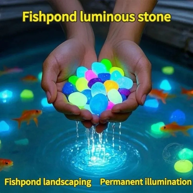 100-1000PCS Luminous Stone Gar - Fish Tank Gravel ulasan dan harga